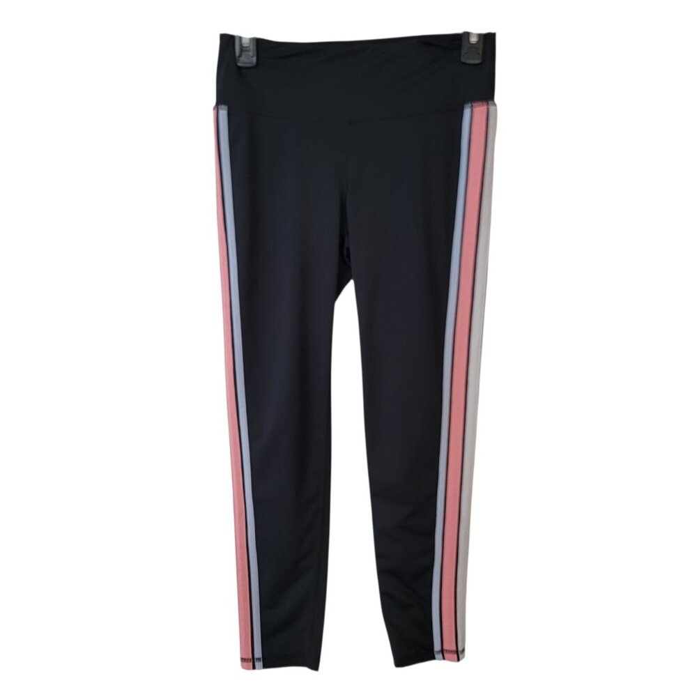 Ideology Athletic Pants Joggers Sz S Black With Side Stripes